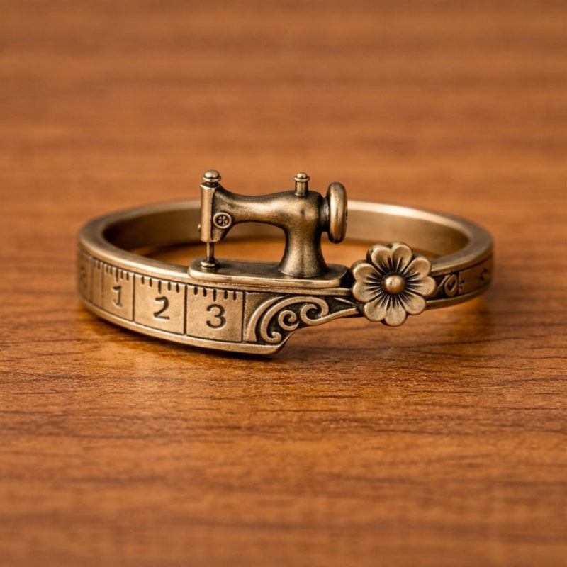 Sewing Machine Bracelet &amp; Ring Set