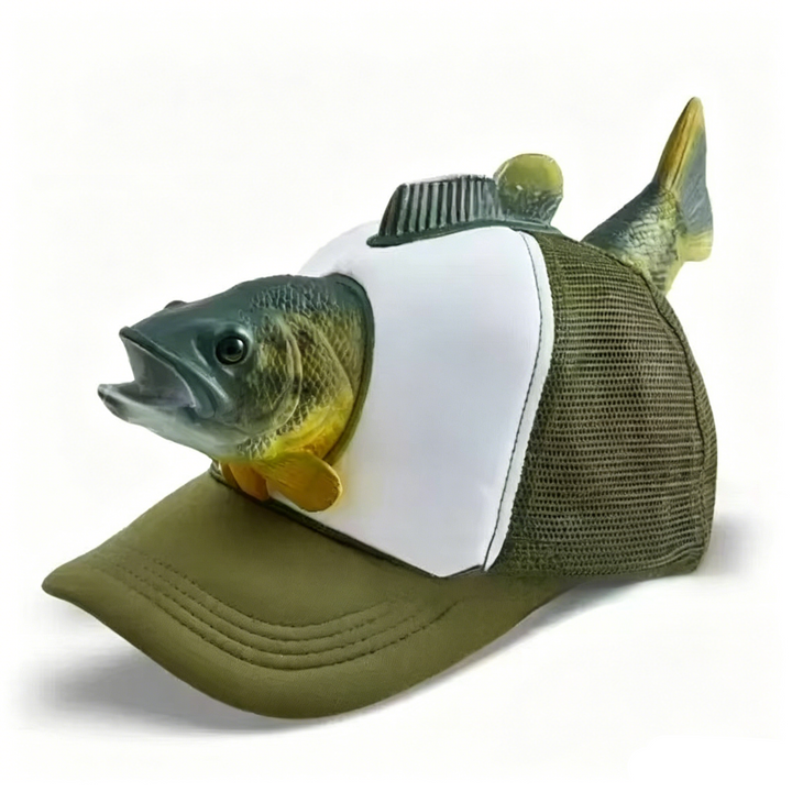 3D Fish Sculpture Mesh Trucker Fishing Hat