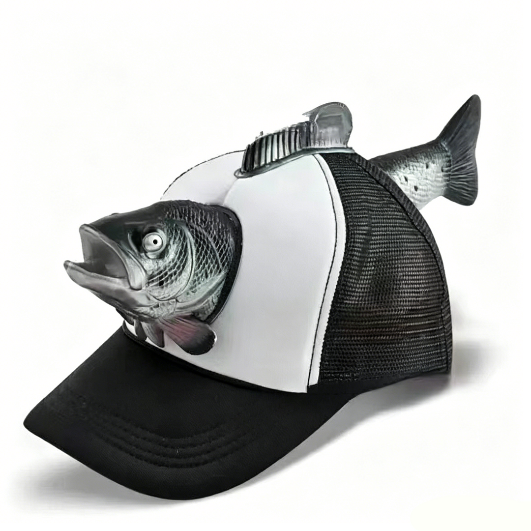 3D Fish Sculpture Mesh Trucker Fishing Hat