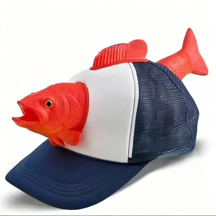 3D Fish Sculpture Mesh Trucker Fishing Hat