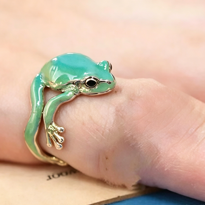 Lucky Frog Animal Wrap Ring For Women