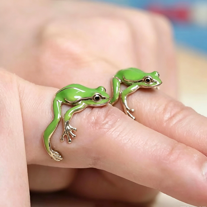 Lucky Frog Animal Wrap Ring For Women