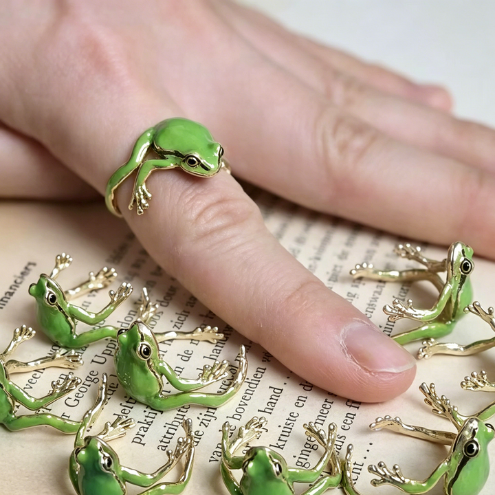 Lucky Frog Animal Wrap Ring For Women