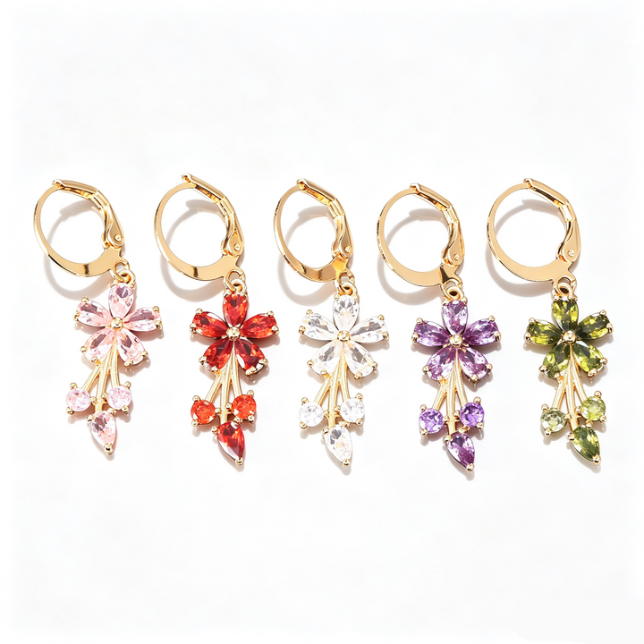 Elegant Flower Pendant Earrings for Women