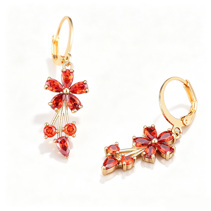 Elegant Flower Pendant Earrings for Women