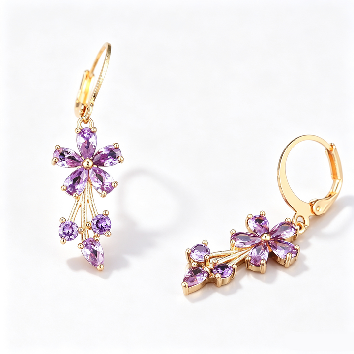 Elegant Flower Pendant Earrings for Women