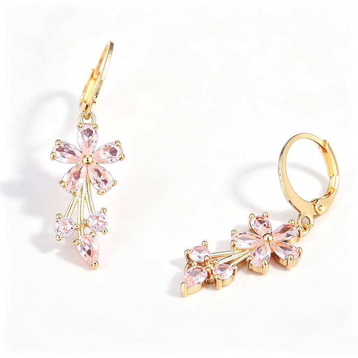 Elegant Flower Pendant Earrings for Women