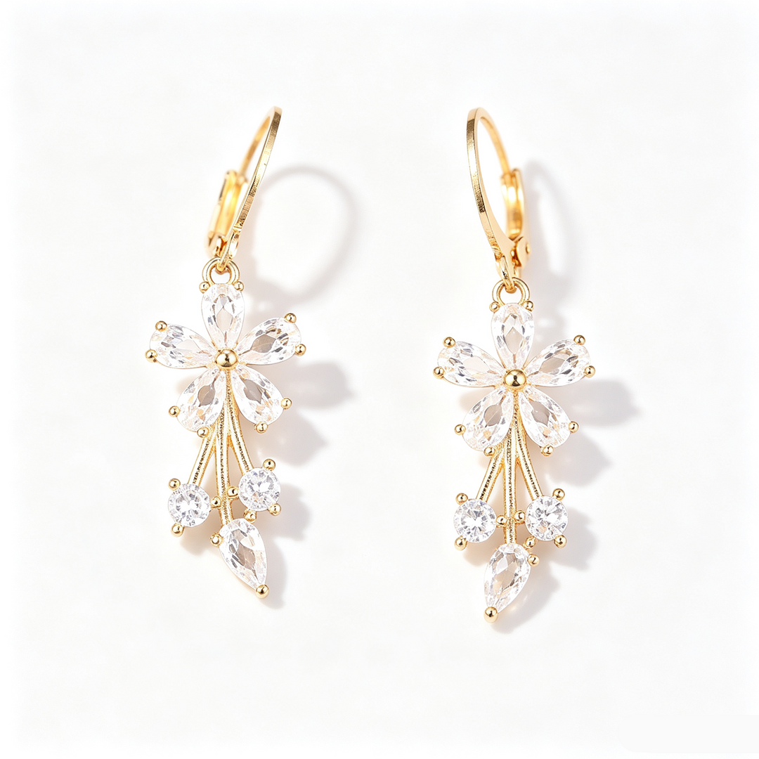 Elegant Flower Pendant Earrings for Women