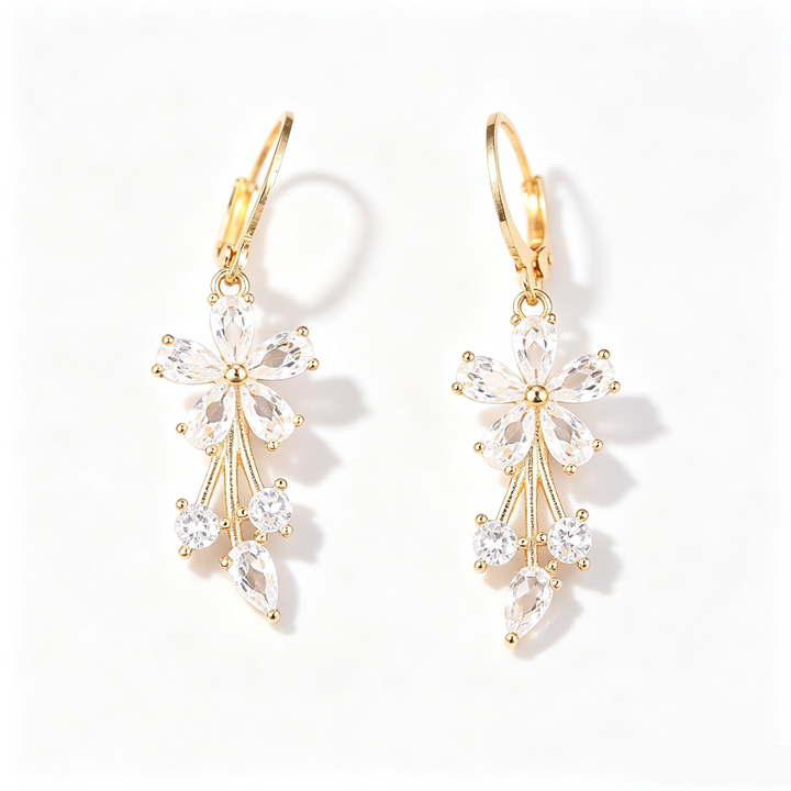 Elegant Flower Pendant Earrings for Women