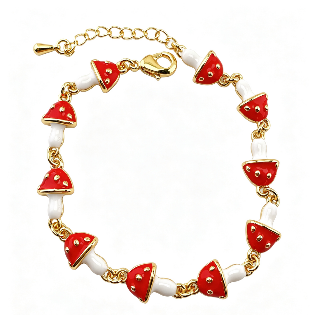 Mix Fruit Bug Enamel Adjustable Charm Bracelet