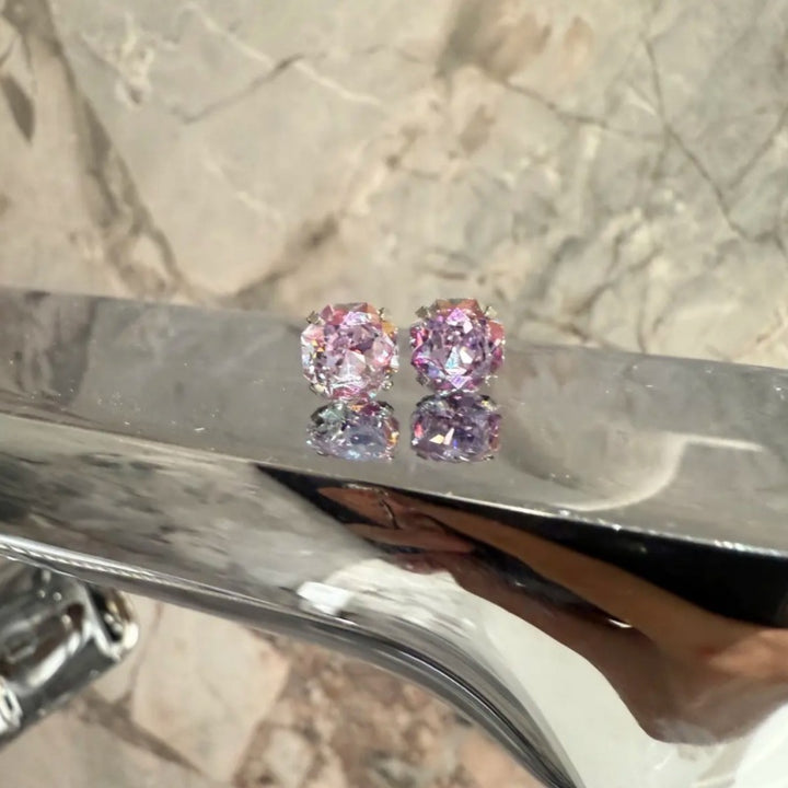 Rose Cut Zircon Flat Back Helix Stud Earring