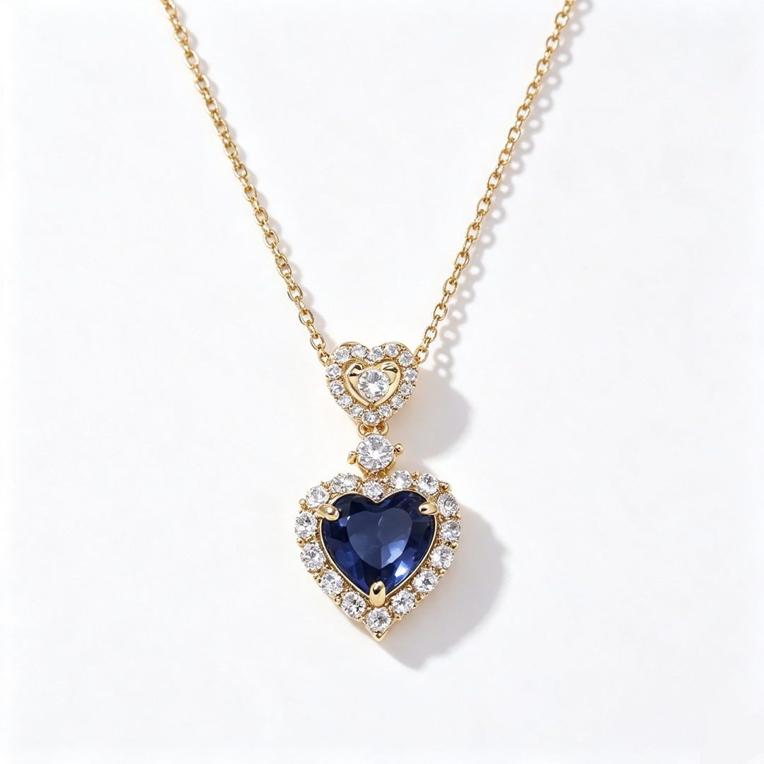 Heart Pendant Necklace Romantic Everyday Statement