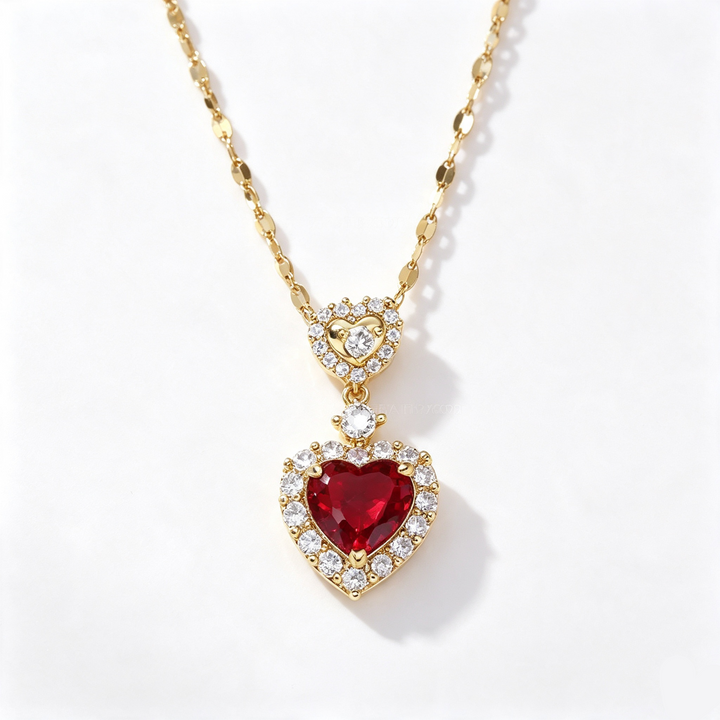 Heart Pendant Necklace Romantic Everyday Statement