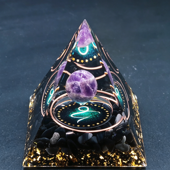 12 Constellation Handmade Stone Pyramid Desk Ornament