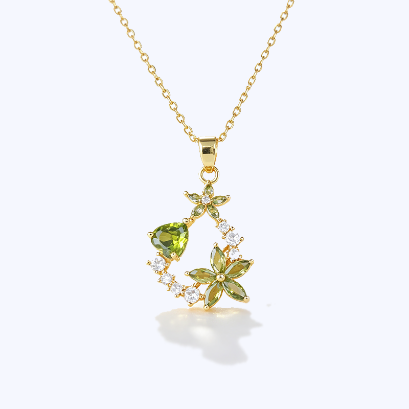 Garden Style Floral Pendant Jewelry Set