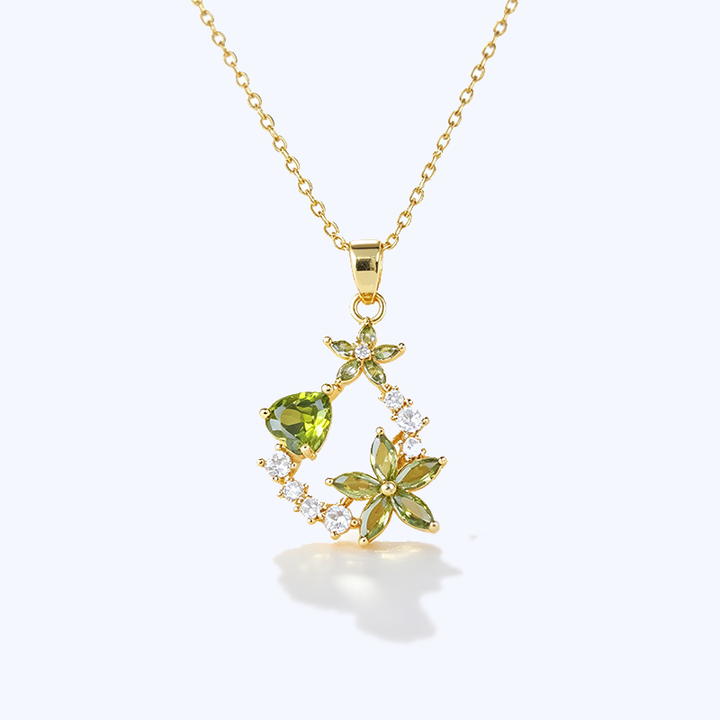 Garden Style Floral Pendant Jewelry Set