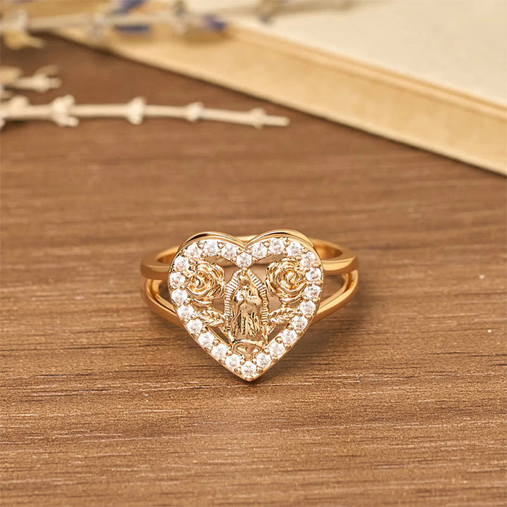 Virgin Mary Heart Ring