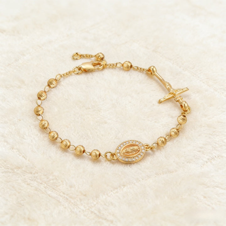 Virgin Mary Rosary Cross Bracelet Gift