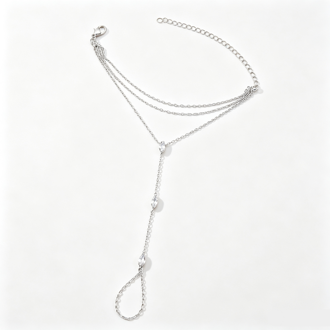 Hand Chain Ring Combo Layered Daily Hand Accessory
