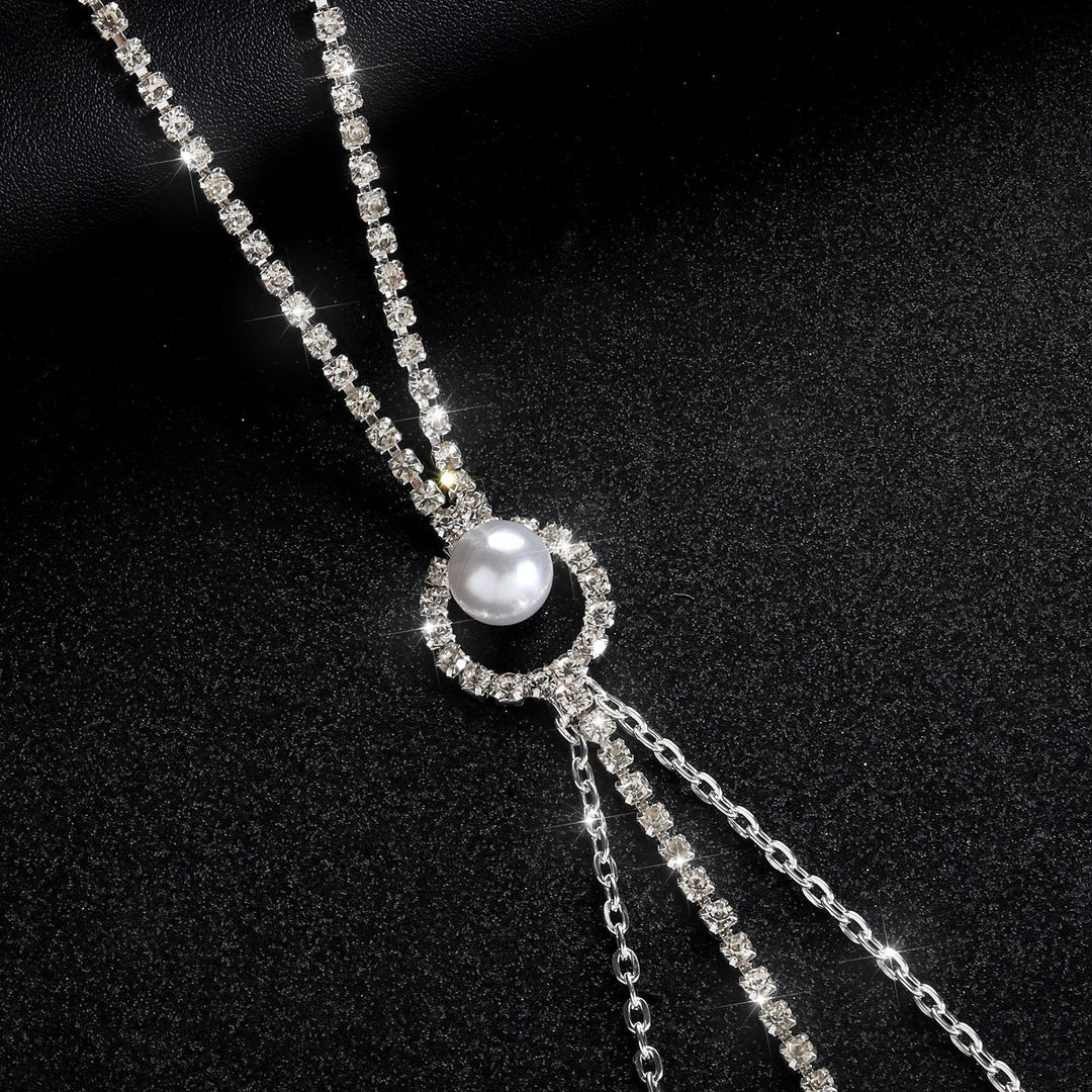 Lmitation Pearl Pendant Nipple Clasp Body Chain