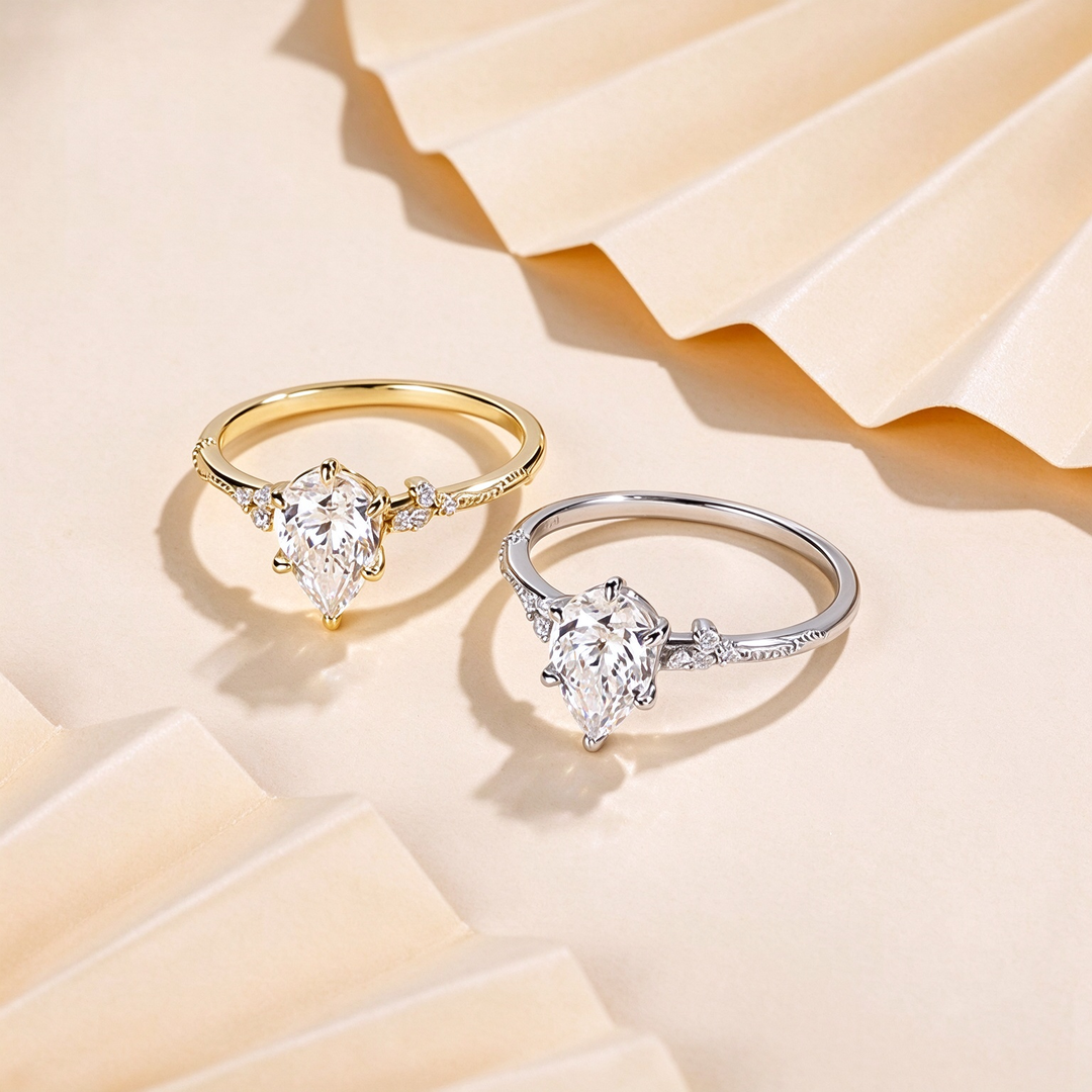 Pear Cut Teardrop Ring