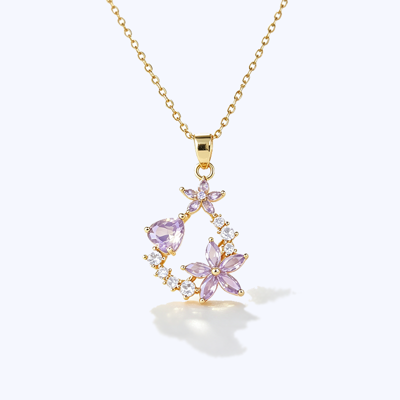 Garden Style Floral Pendant Jewelry Set