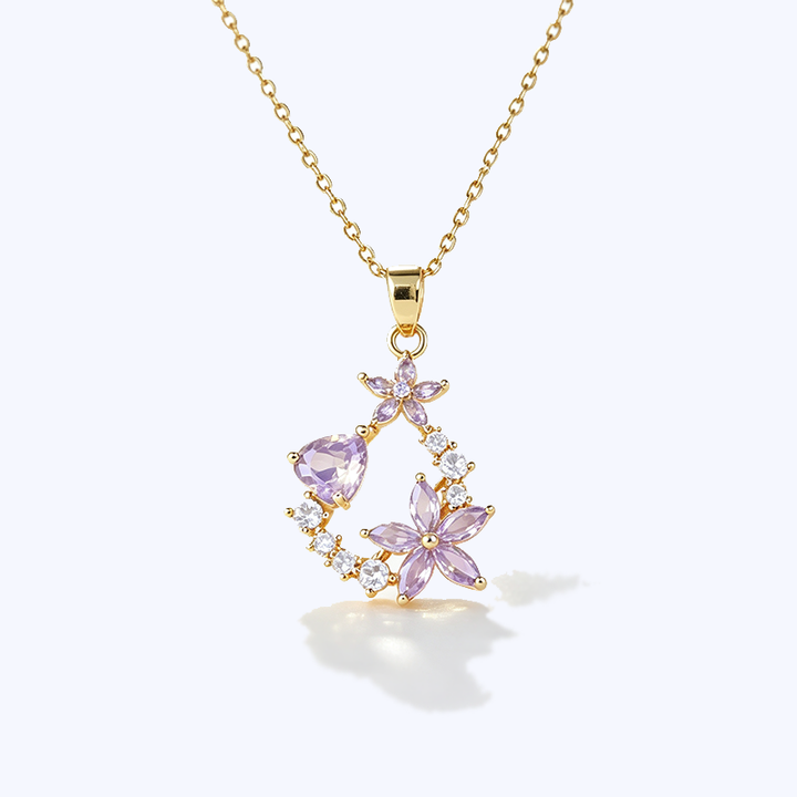 Garden Style Floral Pendant Jewelry Set
