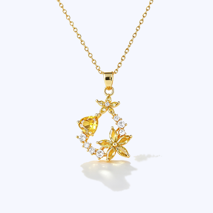 Garden Style Floral Pendant Jewelry Set