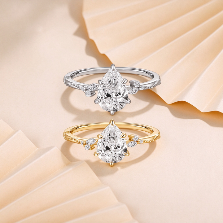 Pear Cut Teardrop Ring