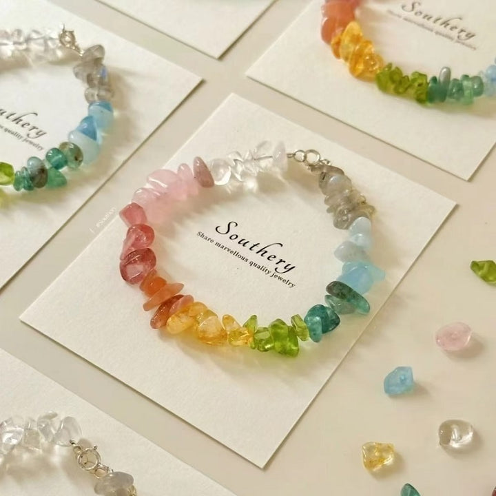 Handwoven Floral Crystal Bracelet
