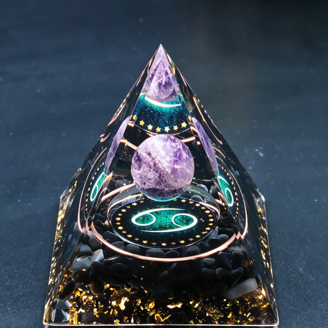 12 Constellation Handmade Stone Pyramid Desk Ornament