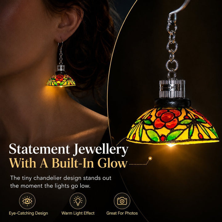 Mini Chandelier Light Earrings For Costume Party