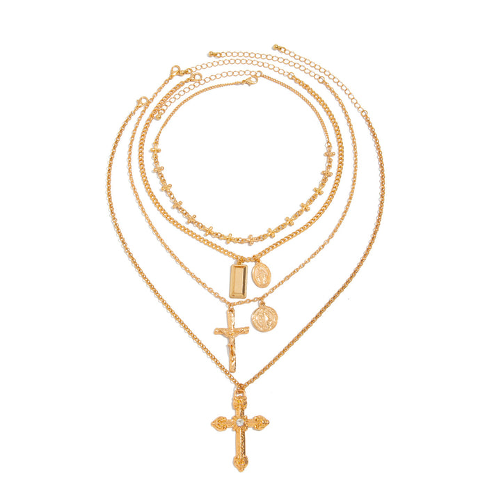 Layered Cross Necklace Everyday Style