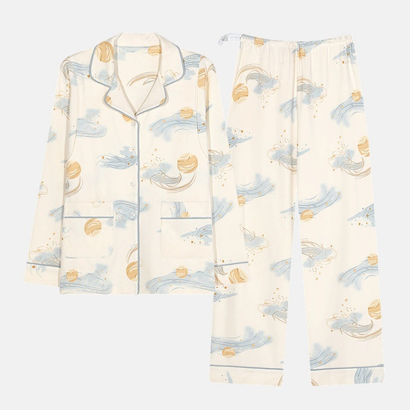 Pure Cotton Side Openings Pajama Set