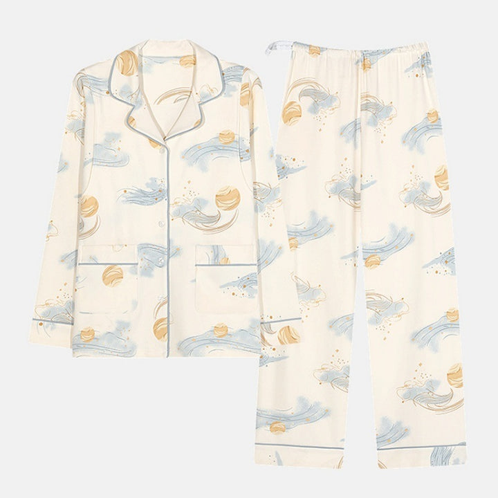 Pure Cotton Side Openings Pajama Set