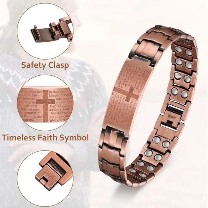 Brass Magnet Cross Bracelet