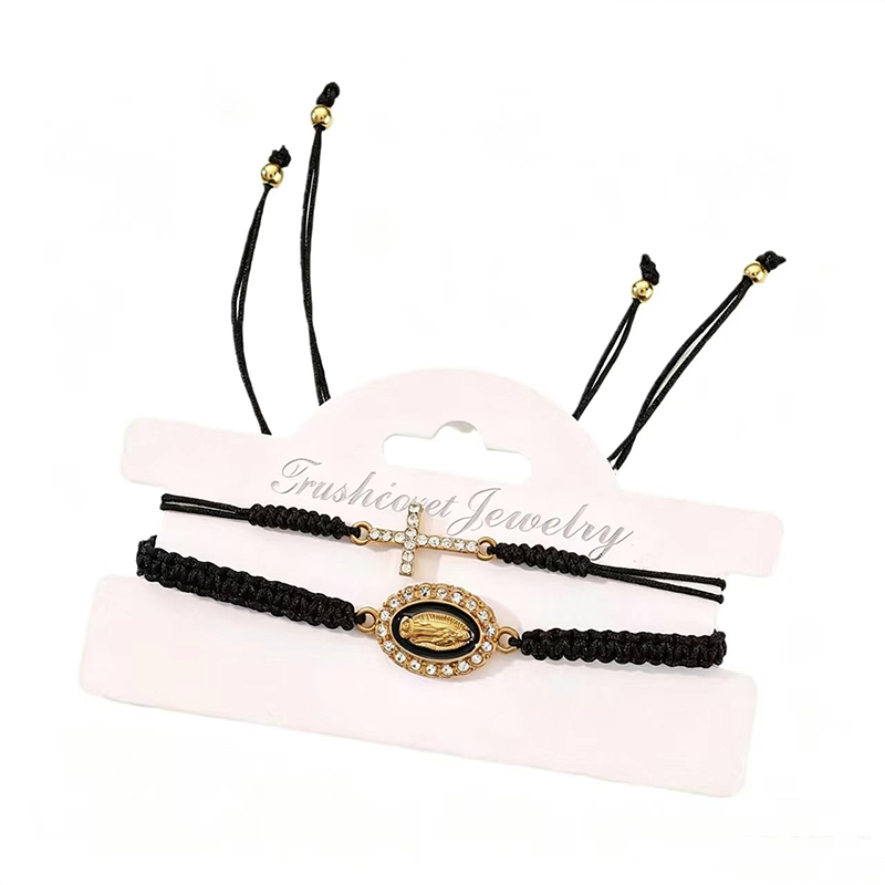 Virgin Mary Cross Bracelet Set