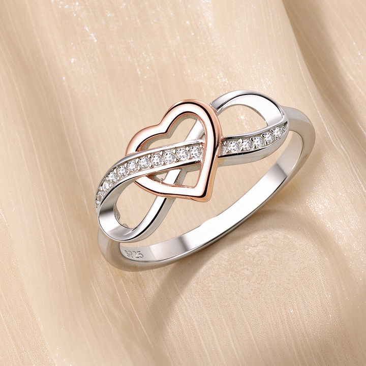 Intertwined Heart Infinity Ring