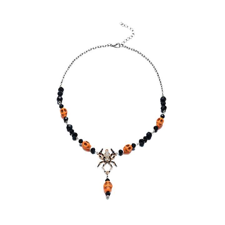 Halloween Pumpkin Bat Charm Necklace