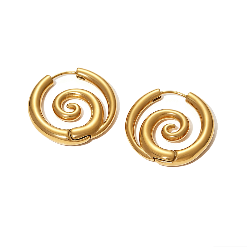Spiral Hoop Earrings