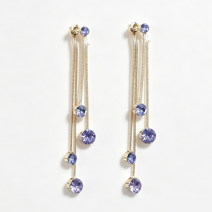 Tassel Drop Earrings Sparkle Evening Style