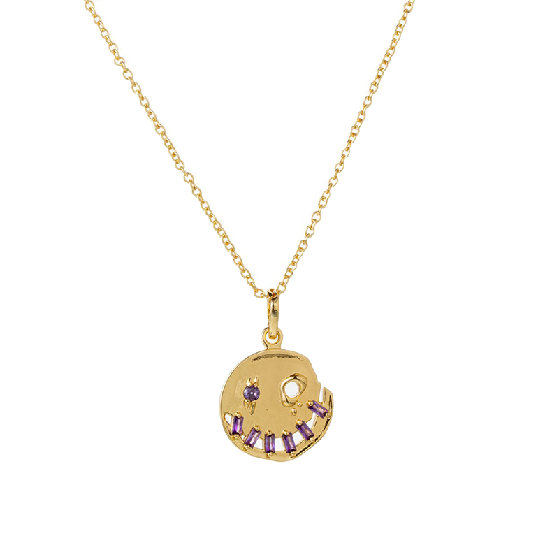Birthstone Pumpkin Halloween Necklace