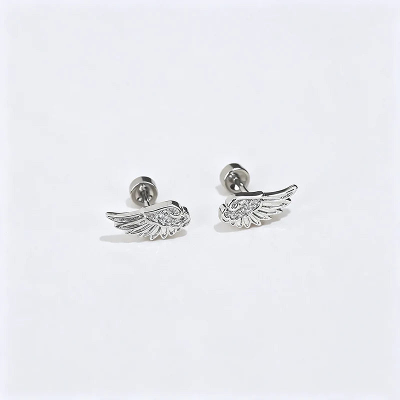 Wing Zircon Stackable Multi Piercing Screw Studs