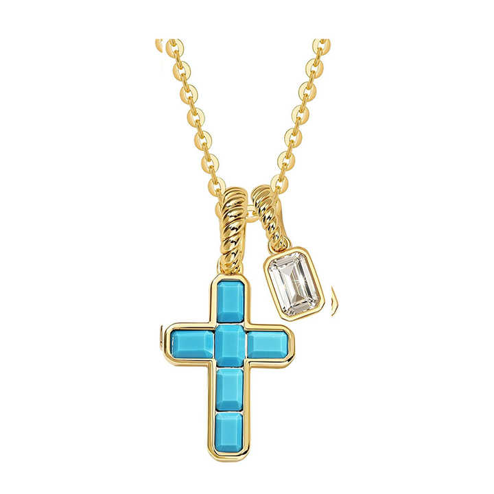 Cross Dual Pendant Layering Necklace Daily Wear