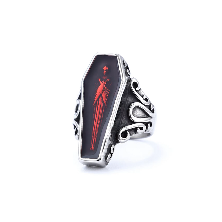 Gothic Vampire Coffin Open Ring