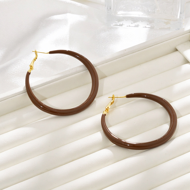 Bold Geometric Statement Hoop Earrings