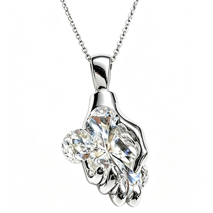 Hand of Fate Zircon Pendant Necklace