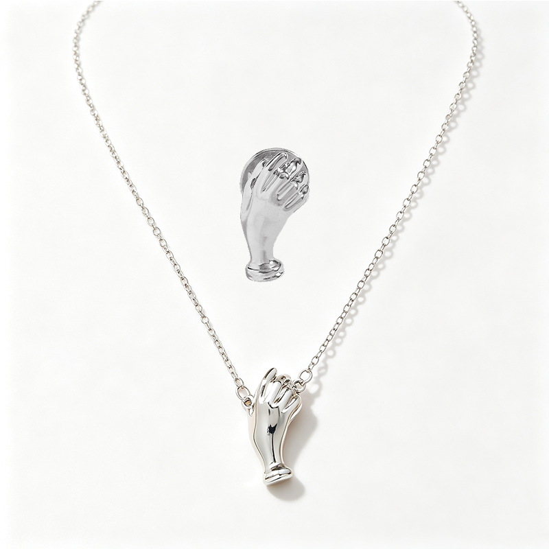 Hand Vase Necklace Brooch Gift Set