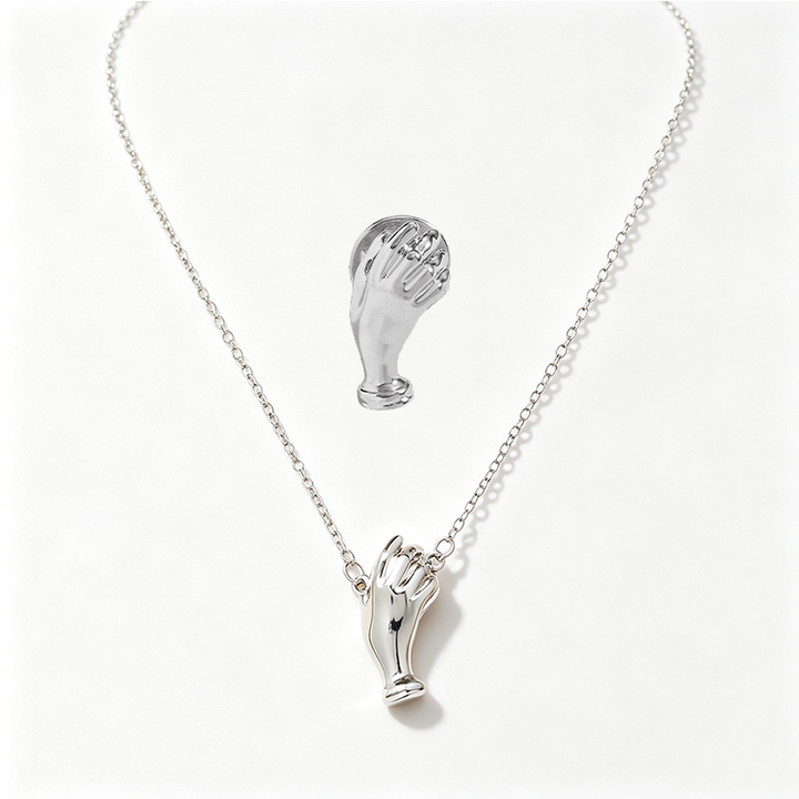 Hand Vase Necklace Brooch Gift Set