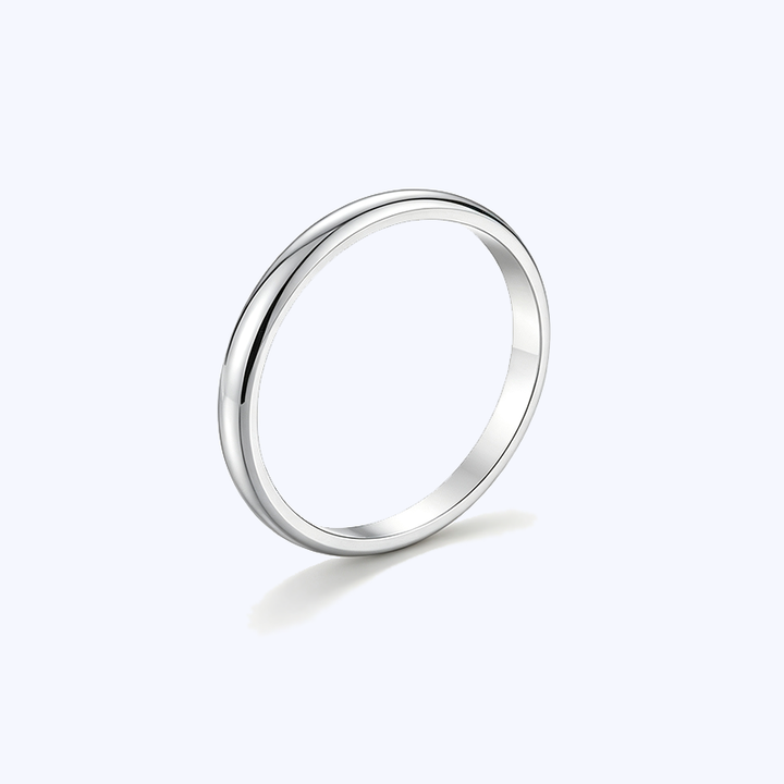Minimal Polished Titanium Steel Band Ring